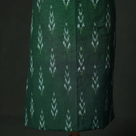 Pochampally Ikat Cotton Unstitched Dress Material: Kurta & Dupatta with Jewellery 20