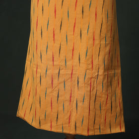 Pochampally Ikat Cotton Unstitched Dress Material: Kurta & Dupatta with Jewellery 23
