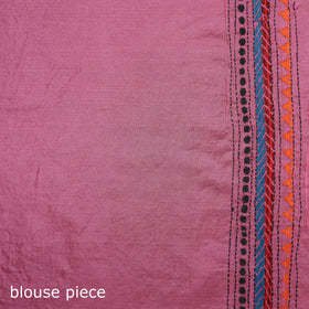 Bengal Kantha Heavy Hand Embroidered Pure Silk Saree 07