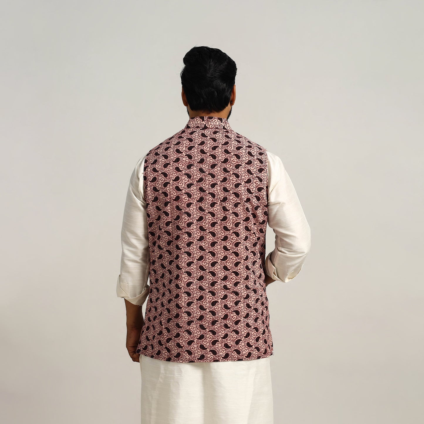 Bagh Print Nehru Jacket for Men 15