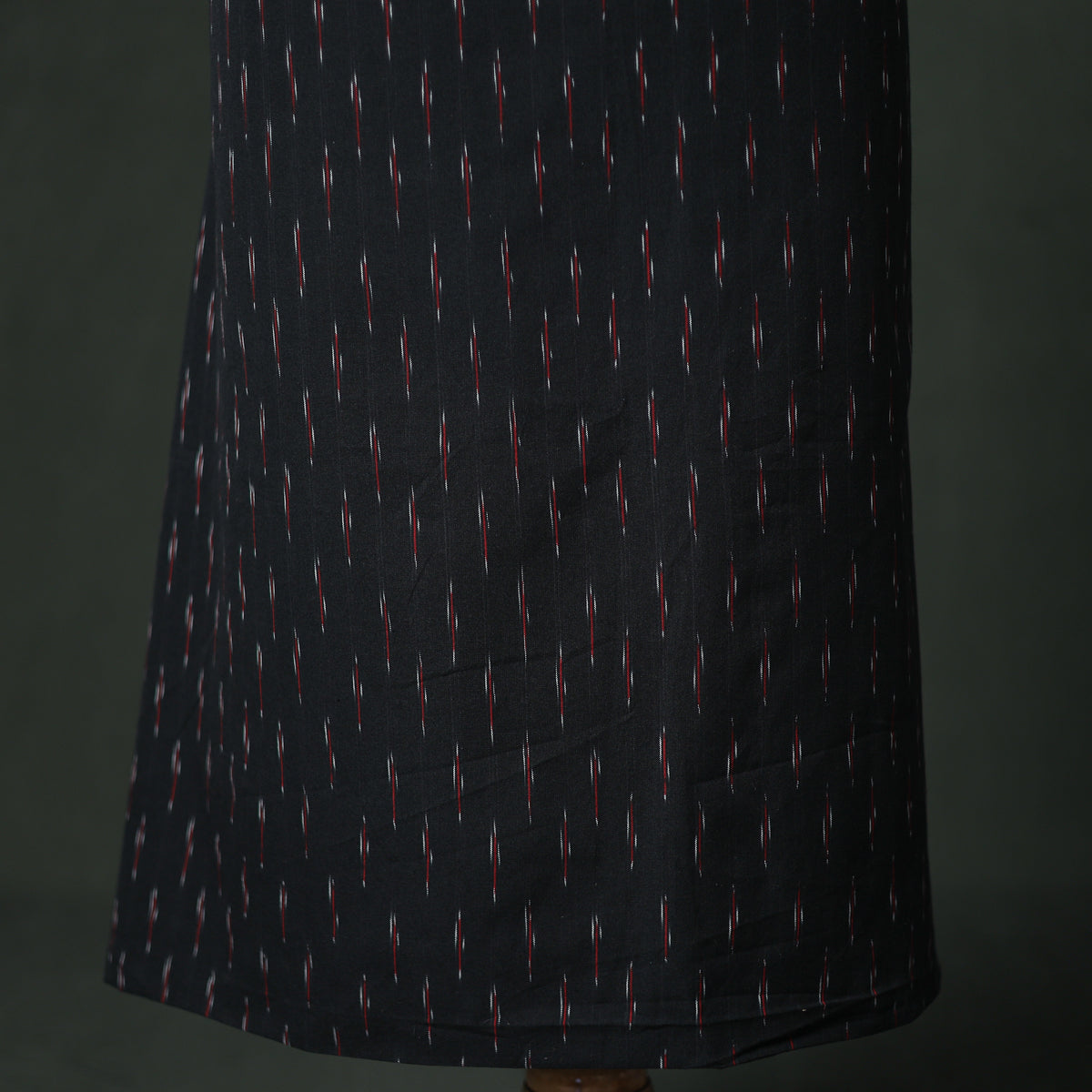 Pochampally Ikat Cotton Unstitched Dress Material: Kurta & Dupatta with Jewellery 27