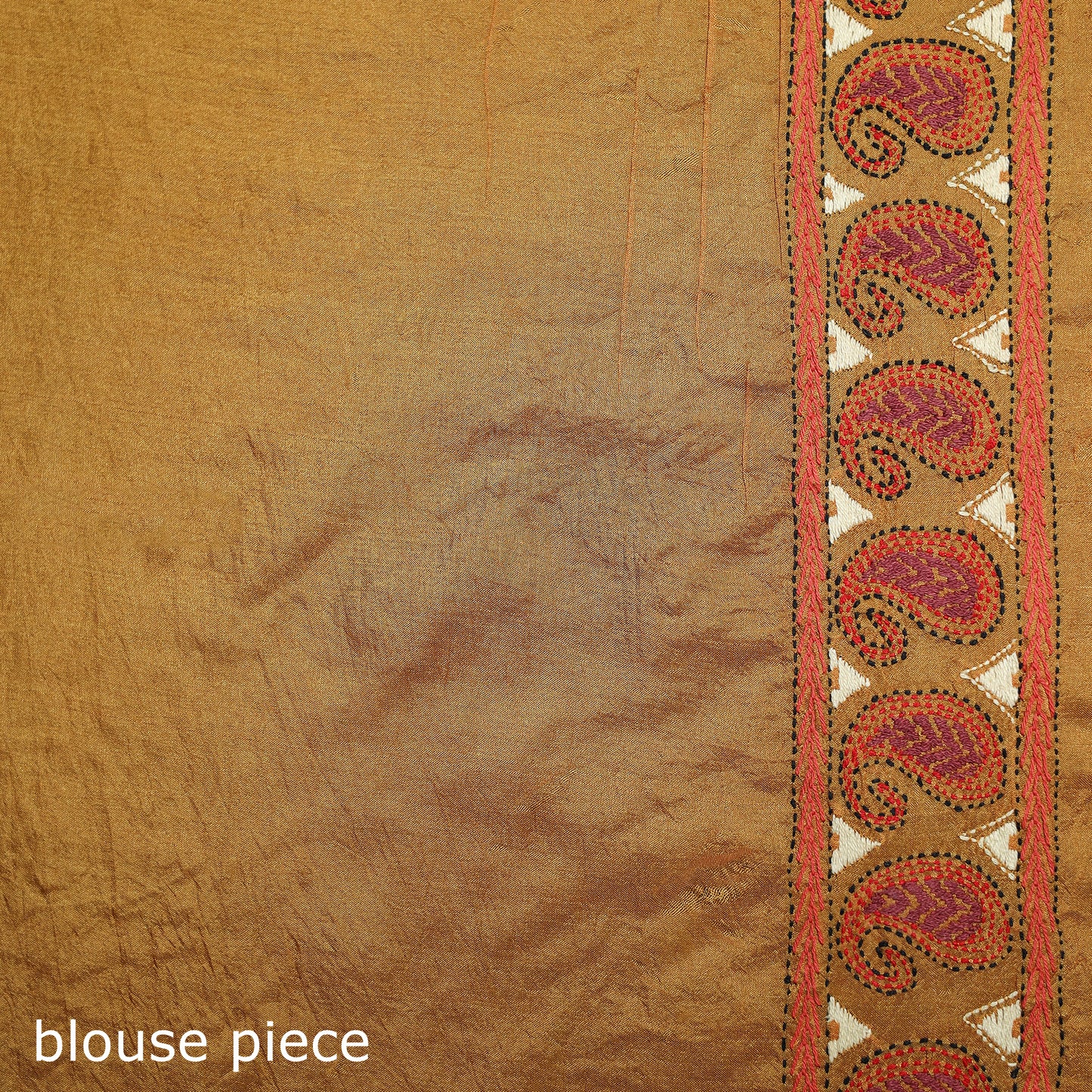 Bengal Kantha Heavy Hand Embroidered Pure Silk Saree 08