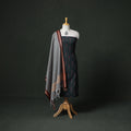 Pochampally Ikat Cotton Unstitched Dress Material: Kurta & Dupatta with Jewellery 28