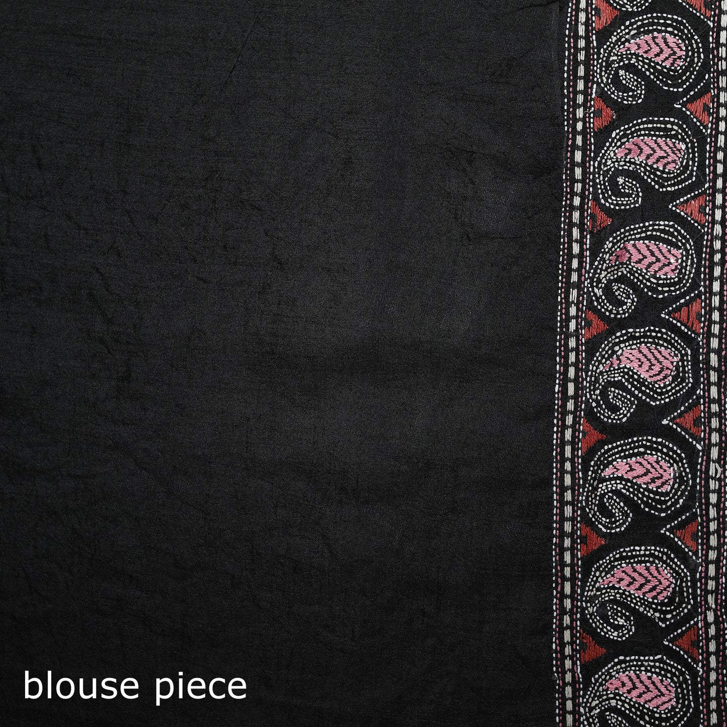 Bengal Kantha Heavy Hand Embroidered Pure Silk Saree 09