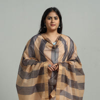 Multicolor - Handloom Cotton Nizam Zari Border Mangalagiri Dupatta 14