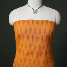 Pochampally Ikat Cotton Unstitched Dress Material: Kurta & Dupatta with Jewellery 29