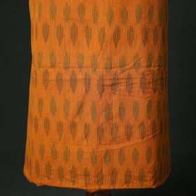 Pochampally Ikat Cotton Unstitched Dress Material: Kurta & Dupatta with Jewellery 29