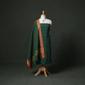 Pochampally Ikat Cotton Unstitched Dress Material: Kurta & Dupatta with Jewellery 30