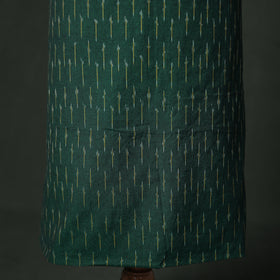 Pochampally Ikat Cotton Unstitched Dress Material: Kurta & Dupatta with Jewellery 30