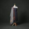 Pochampally Ikat Cotton Unstitched Dress Material: Kurta & Dupatta with Jewellery 31