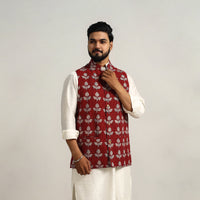 Bagh Print Nehru Jacket for Men 12