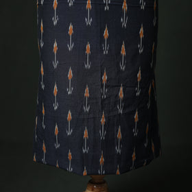Pochampally Ikat Cotton Unstitched Dress Material: Kurta & Dupatta with Jewellery 31