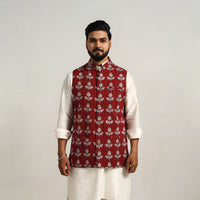 Bagh Print Nehru Jacket for Men 12