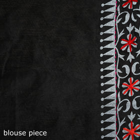 Phulkari Hand Embroidered Chanderi Silk Chapa Work Saree 01