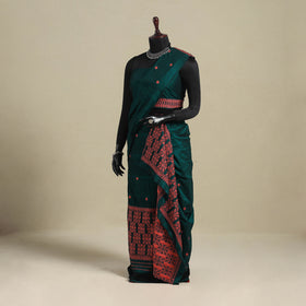 Green - assam handloom silk cotton mekhela chador