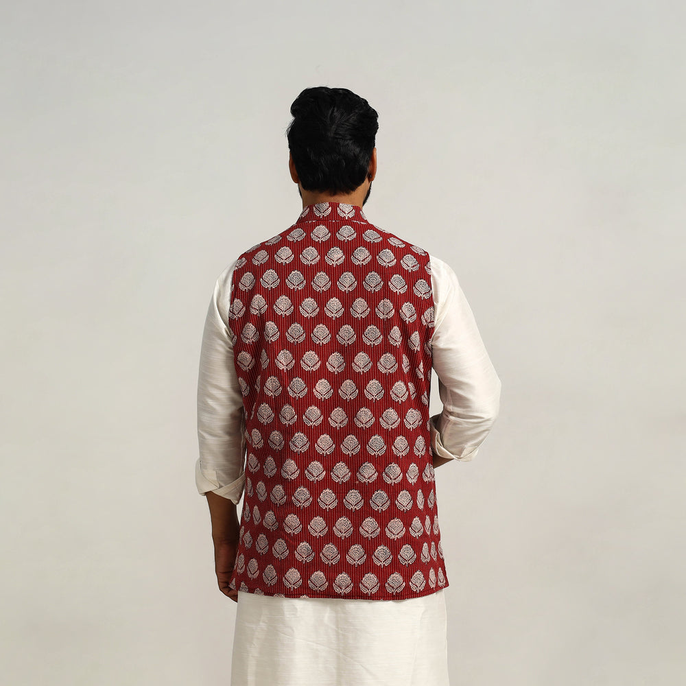 Bagh Print Nehru Jacket for Men 11