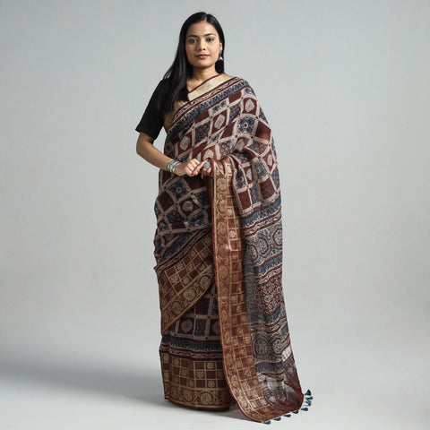 ajrakh saree