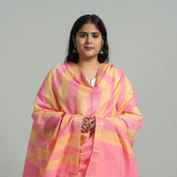 Multicolor - Handloom Cotton Nizam Zari Border Mangalagiri Dupatta 28