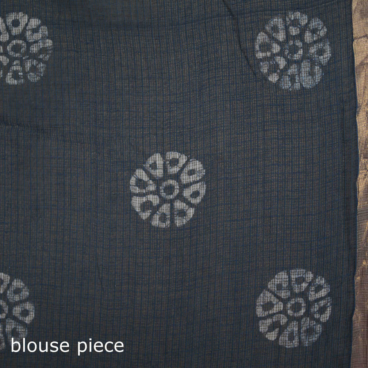 Batik Hand Block Print Kota Doria Cotton Saree 01