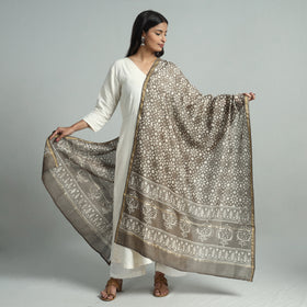  Pipad Block Printed Handloom Chanderi Silk Dupatta 76 Online 