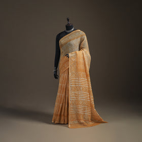 Batik Hand Block Print Kota Doria Cotton Saree 03