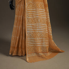 Batik Hand Block Print Kota Doria Cotton Saree 03