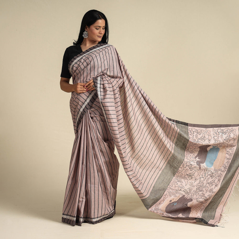 Kantha Embroidery Saree