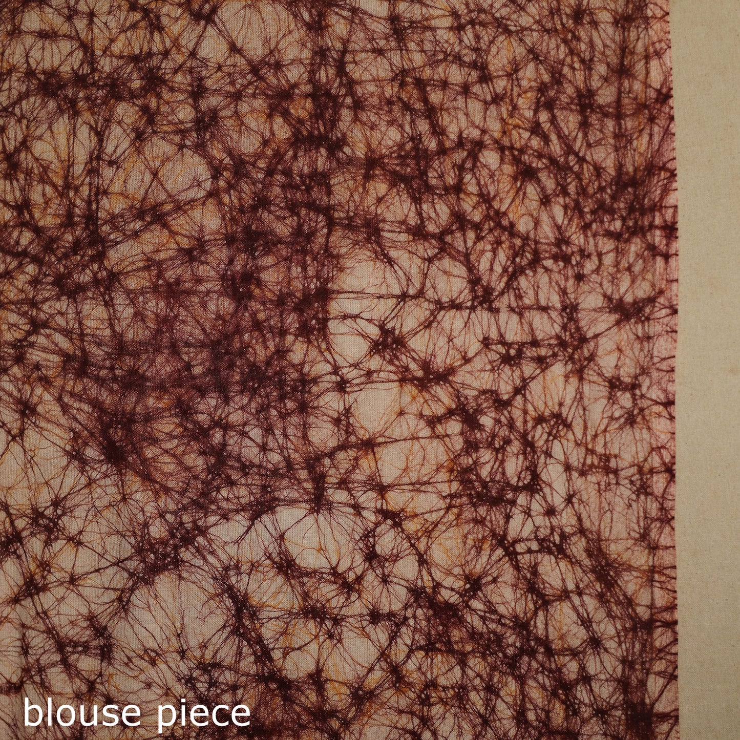 Brown - mul cotton hand batik saree 51 - handcrafted