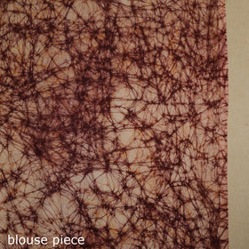 Brown - mul cotton hand batik saree 51 - handcrafted