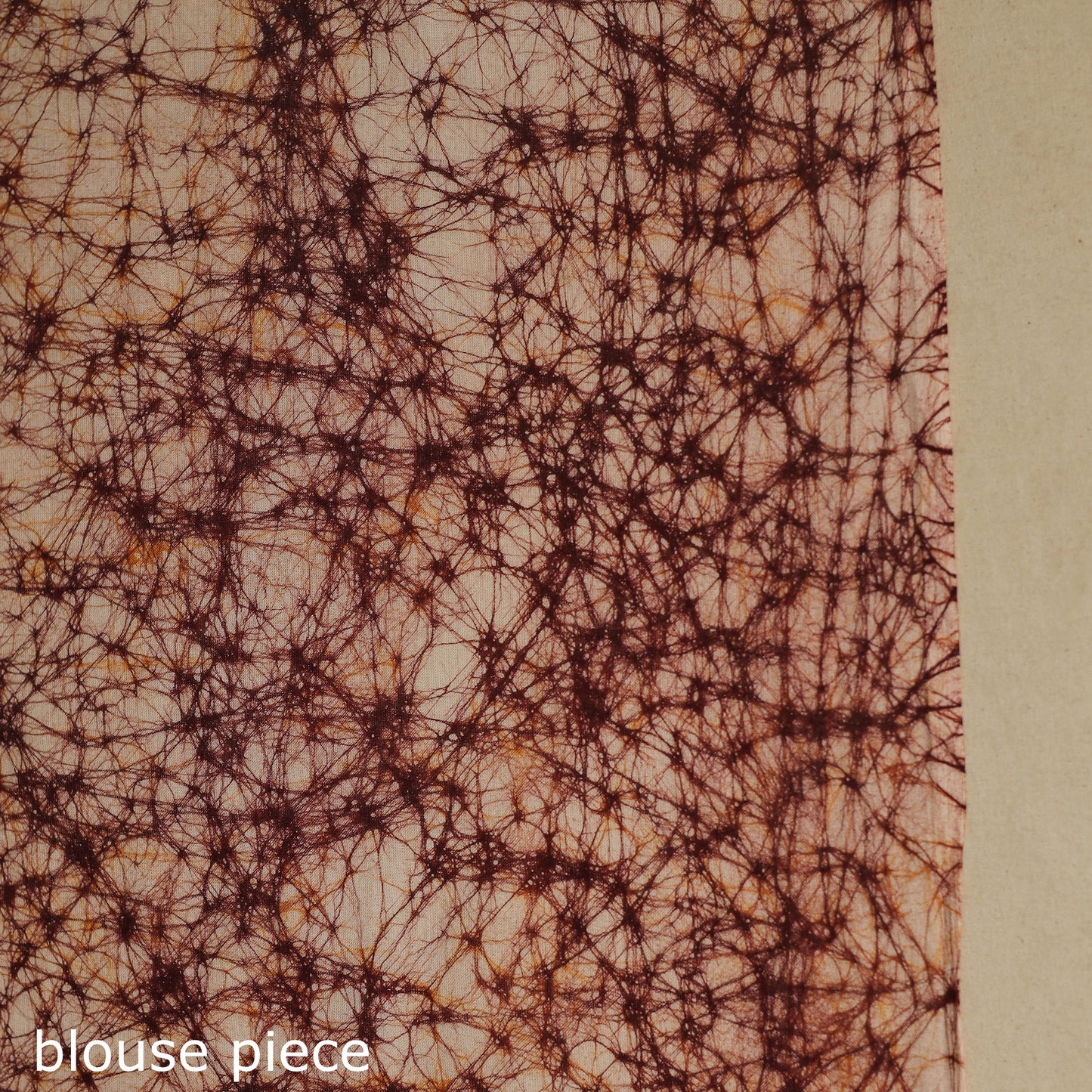 Brown - mul cotton hand batik saree 52 - handcrafted