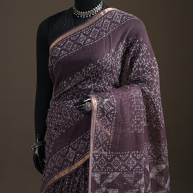 Batik Hand Block Print Kota Doria Cotton Saree 07