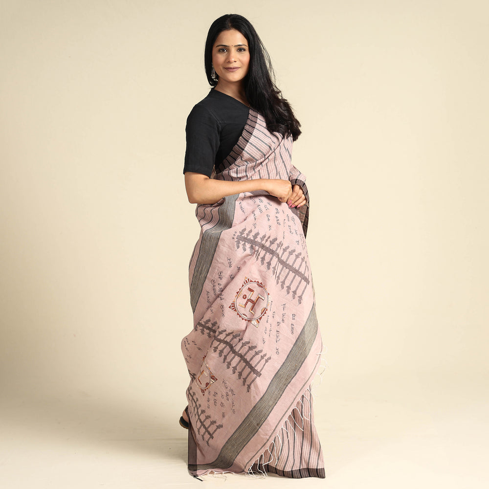 Kantha embroidery Saree