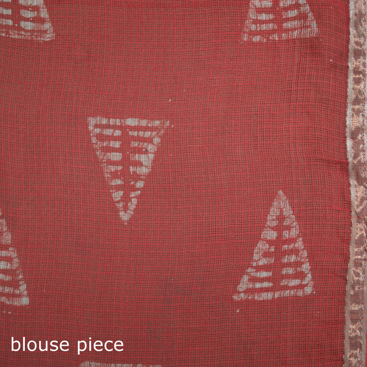 Batik hand block print kota doria cotton saree