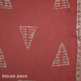 Batik hand block print kota doria cotton saree