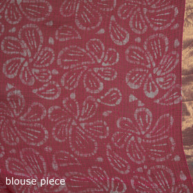 Batik Hand Block Print Kota Doria Cotton Saree 11