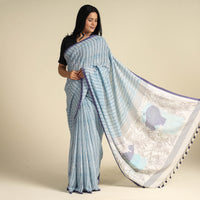 Kantha embroidery Saree