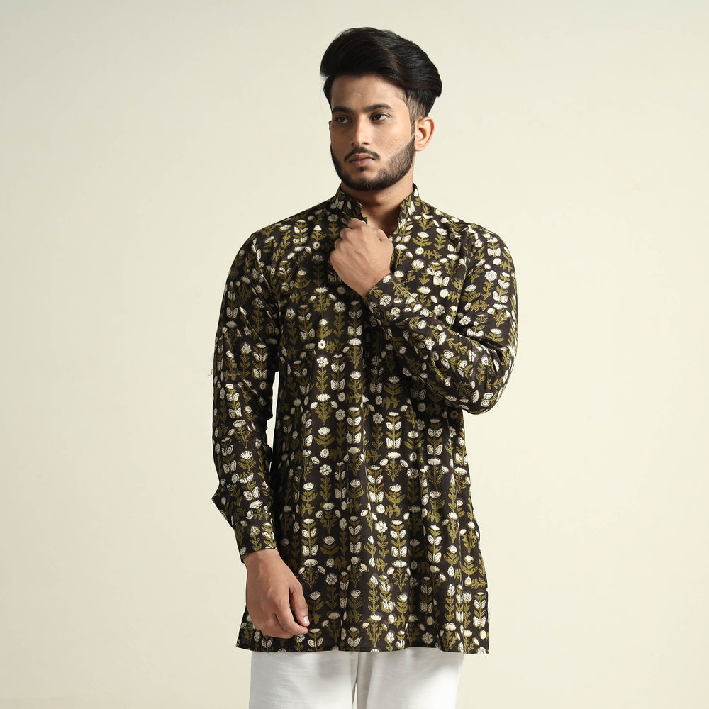 bagru cotton men kurta