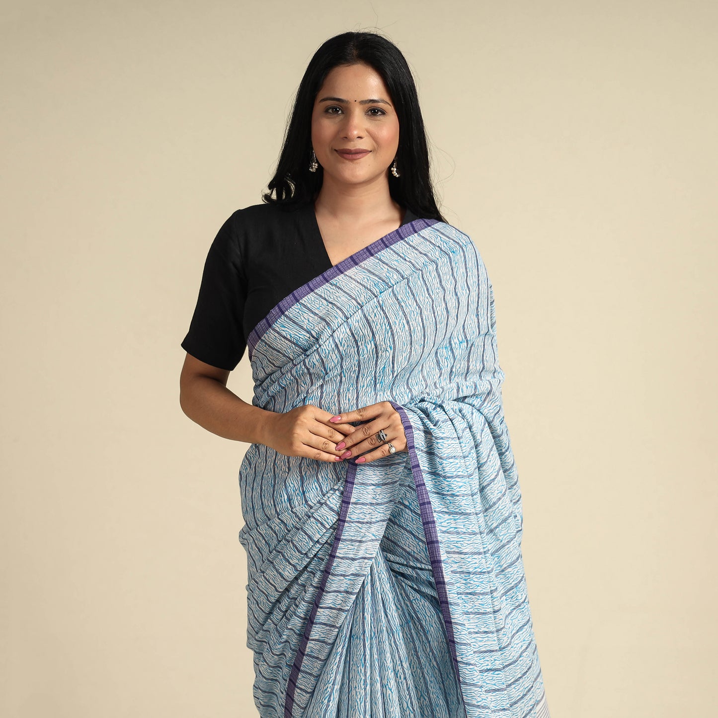 Kantha embroidery Saree