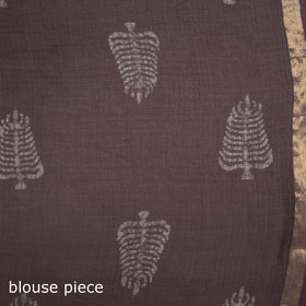 Batik hand block print kota doria cotton saree