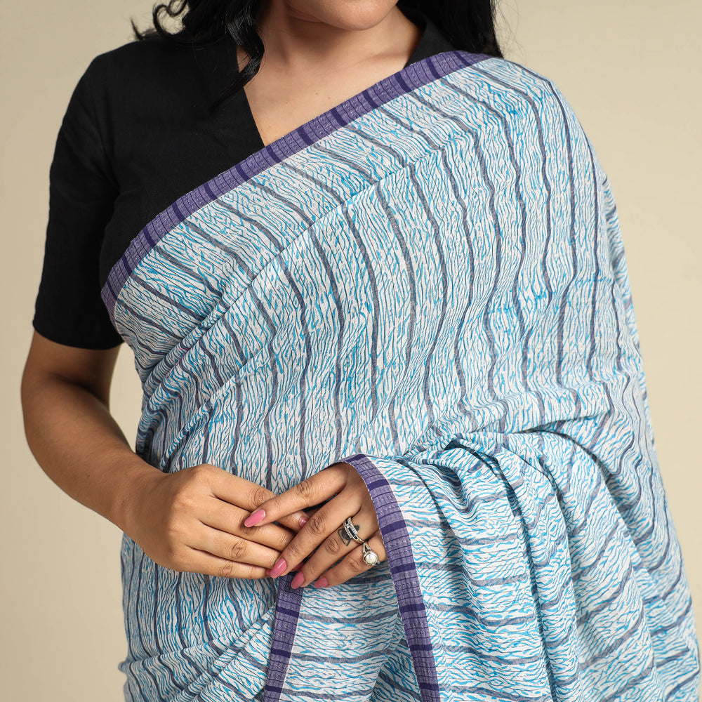 Kantha embroidery Saree