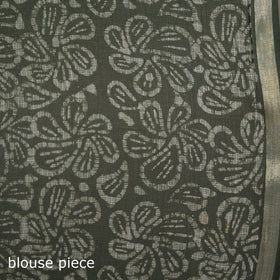 Batik Hand Block Print Kota Doria Cotton Saree 13