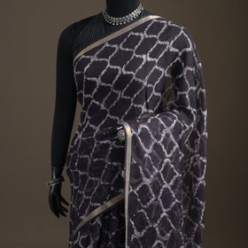Batik Hand Block Print Kota Doria Cotton Saree 15