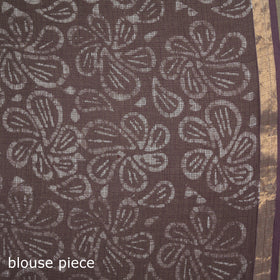 Batik Hand Block Print Kota Doria Cotton Saree 17