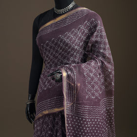 Batik Hand Block Print Kota Doria Cotton Saree 18