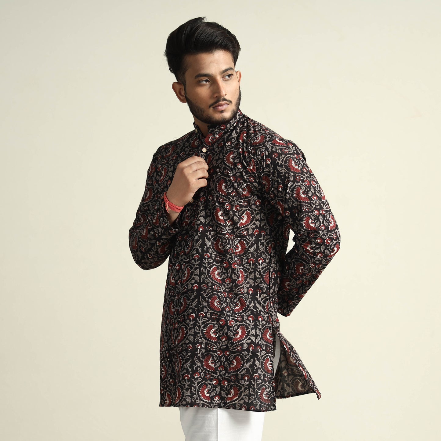 bagru men short kurta