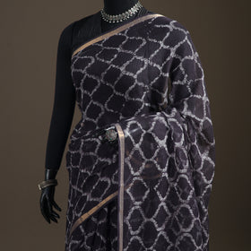 Batik Hand Block Print Kota Doria Cotton Saree 19
