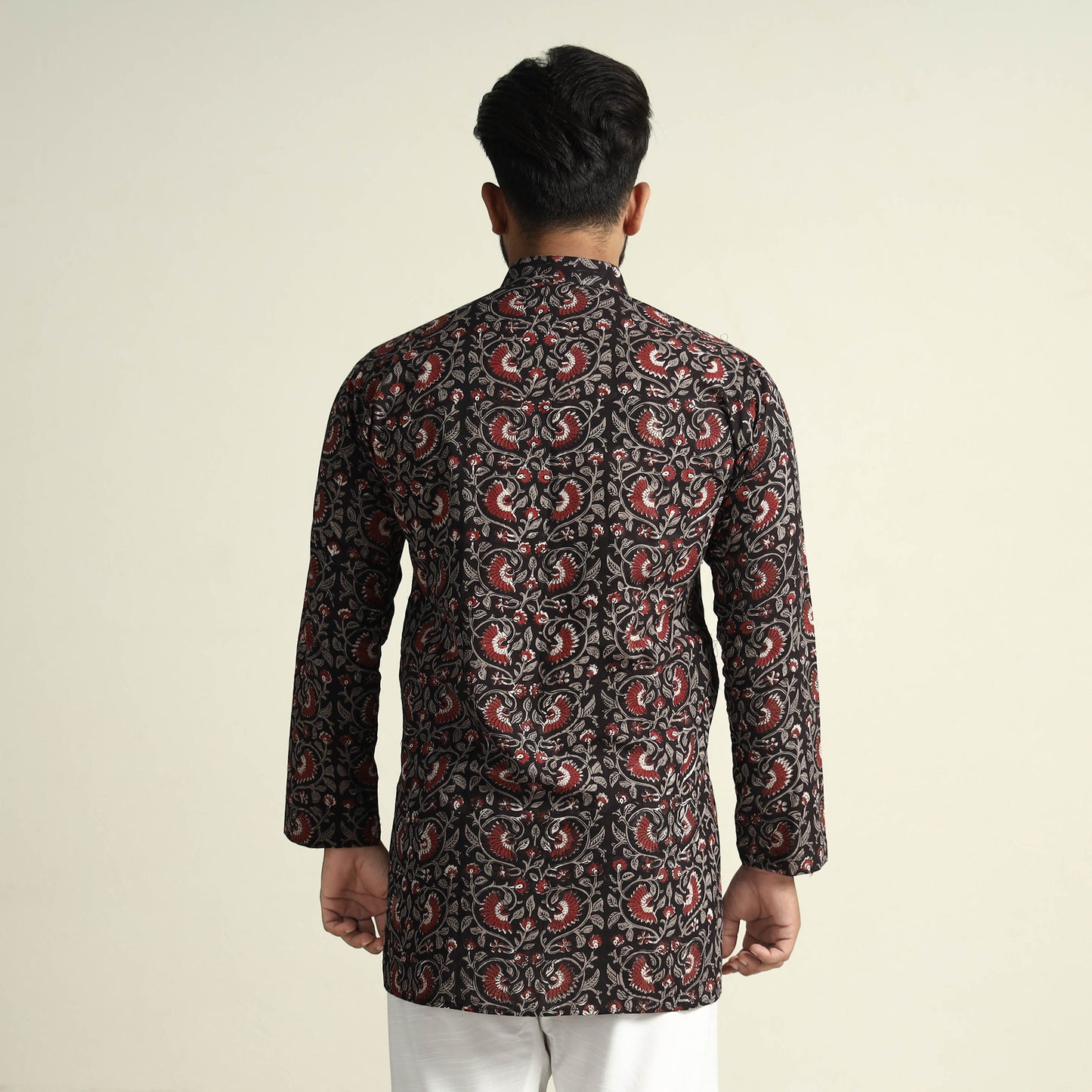 bagru men short kurta