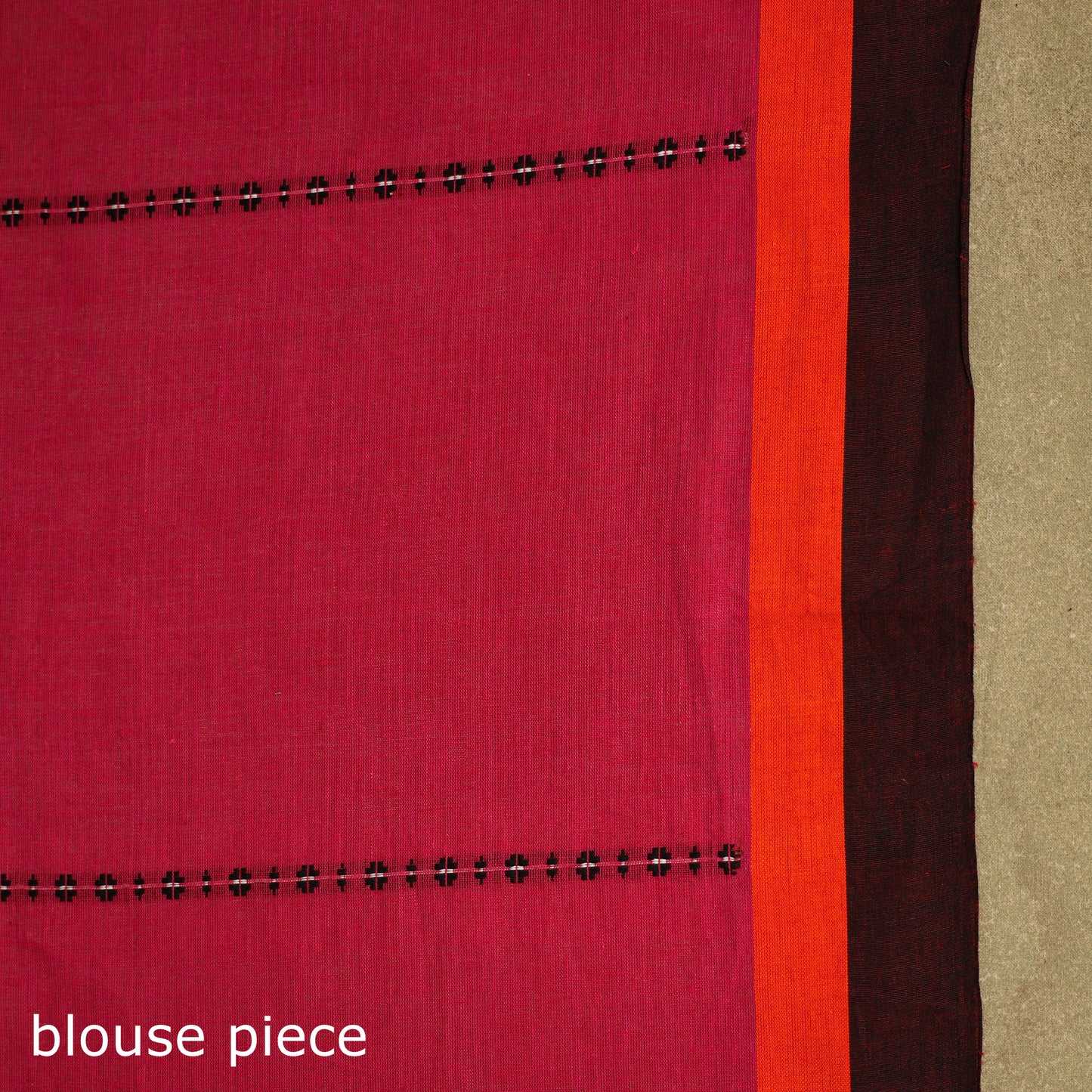 Red - handwoven cotton begumpuri saree 06 - handcrafted