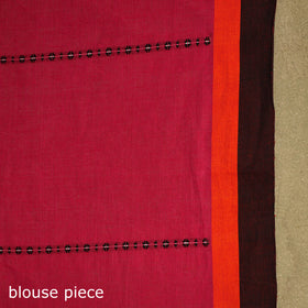 Red - handwoven cotton begumpuri saree 06 - handcrafted