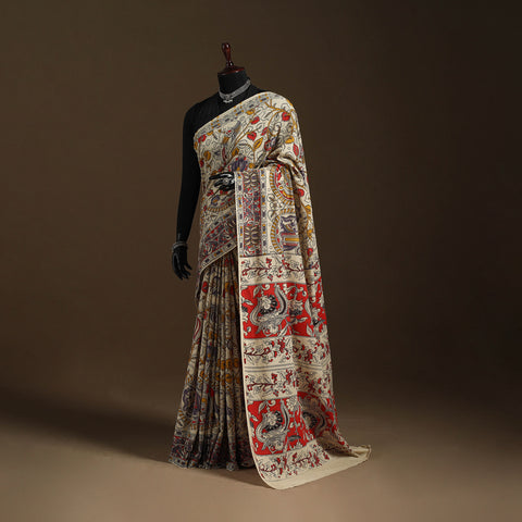 Multicolor - printed cotton nellore kalamkari saree 71